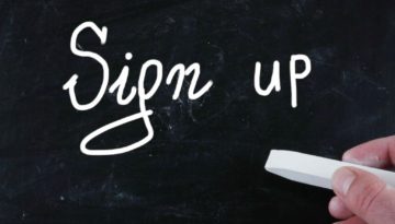sign up concept