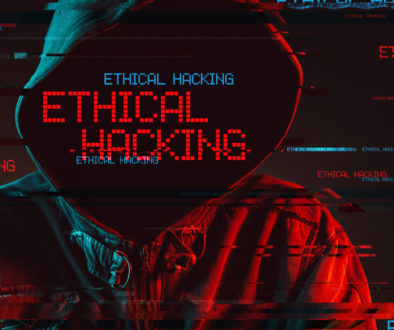 Dark hooded figure with ethical hacking written everywhere